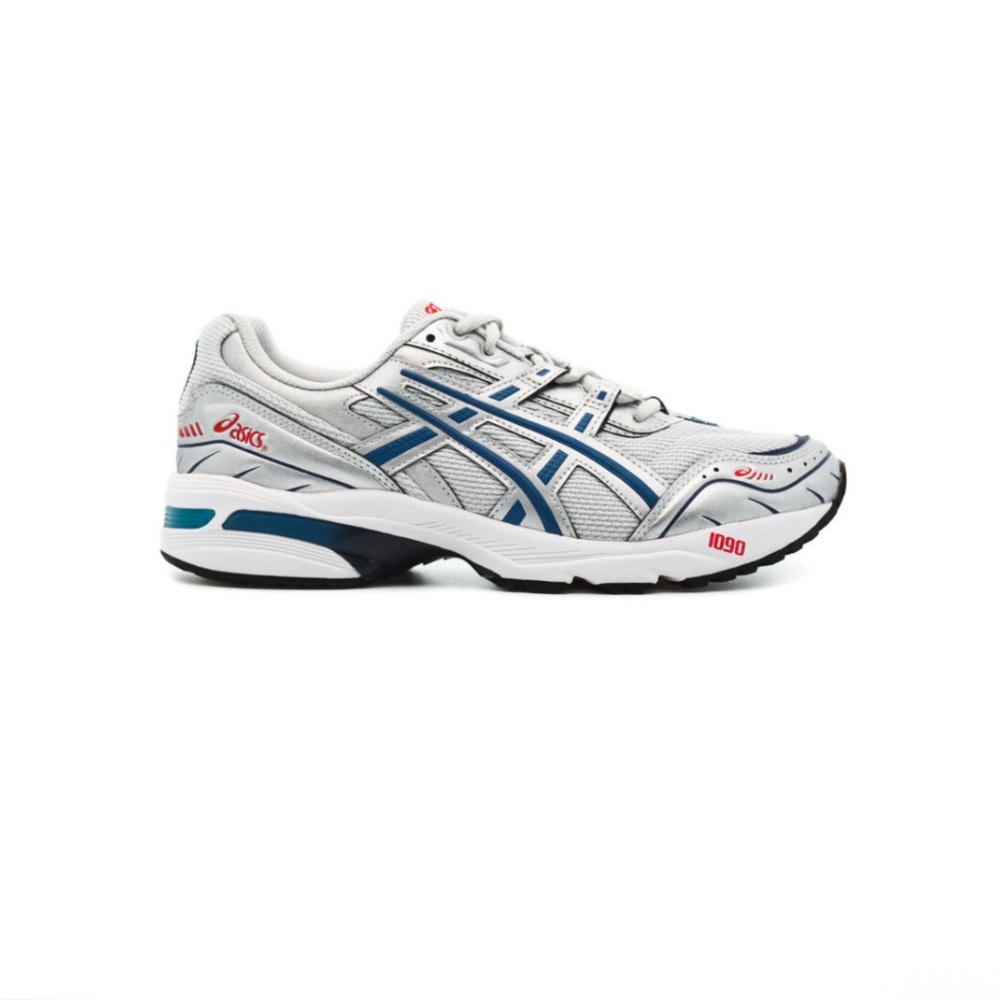ASICS Gel-1090 Men Silver and Blue Running Shoes
